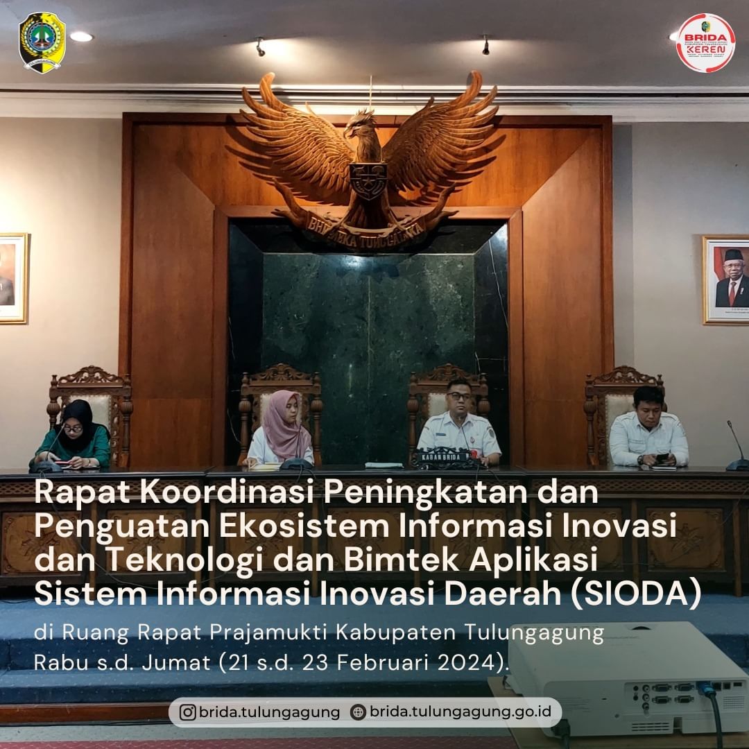 Rapat Koordinasi Peningkatan dan Penguatan Ekosistem Informasi Inovasi dan Teknologi di Kabupaten Tulungagung