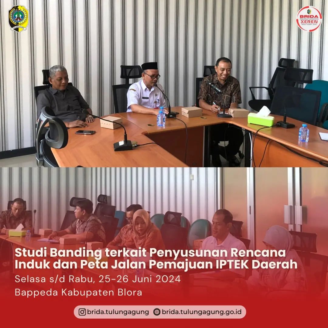 studi banding terkait penyusunan Rencana Induk dan Peta Jalan pemajuan IPTEK Daerah serta Inovai ke Kabupaten Blora
