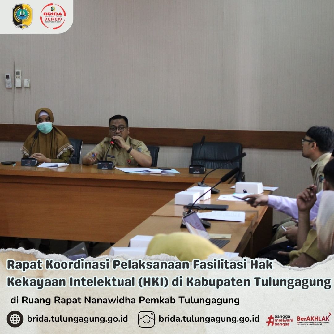 Rapat Koordinasi Pelaksanaan Fasilitasi Hak Kekayaan Intelektual (HKI) di Kabupaten Tulungagung