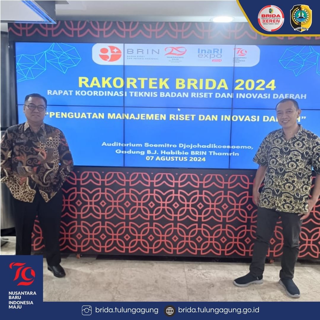 Rapat koordinasi Teknis Badan Riset Dan Inovasi Daerah Dengan tema Penguatan Manajemen Riset dan Inovasi Daerah
