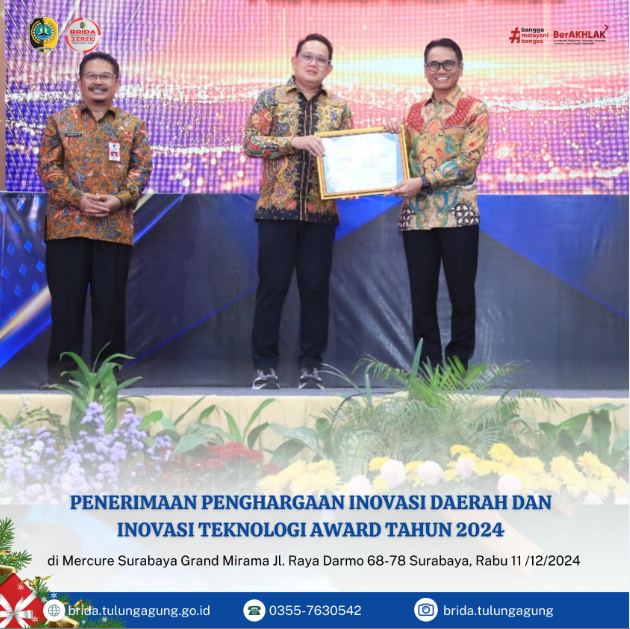 Penerimaan Penghargaan Inovasi Daerah Dan Inovasi Teknologi Award Tahun 2024