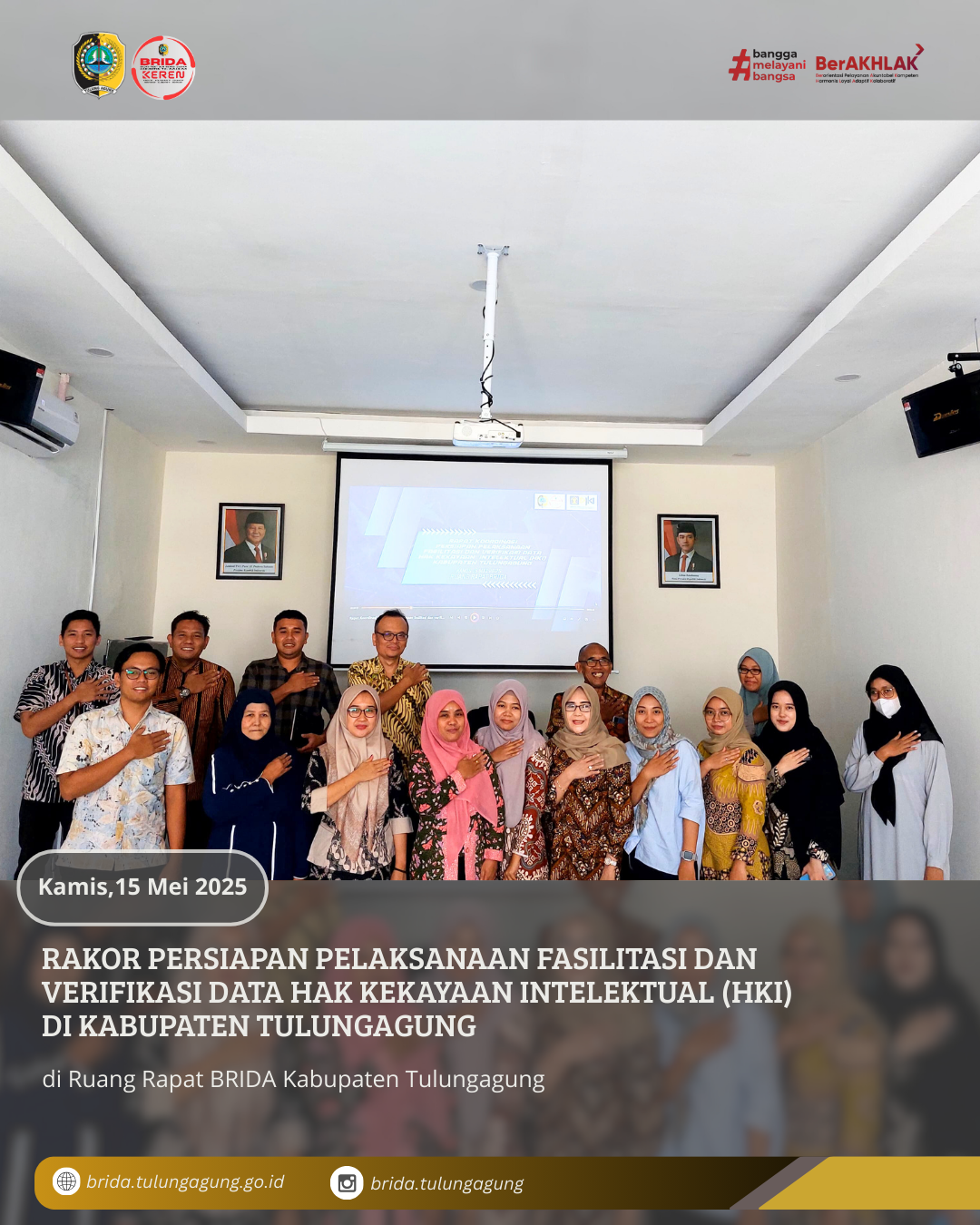 Rapat Koordinasi Persiapan Pelaksanaan Fasilitasi dan Verifikasi Data Hak Kekayaan Intelektual (HKI) di Kabupaten Tulungagung