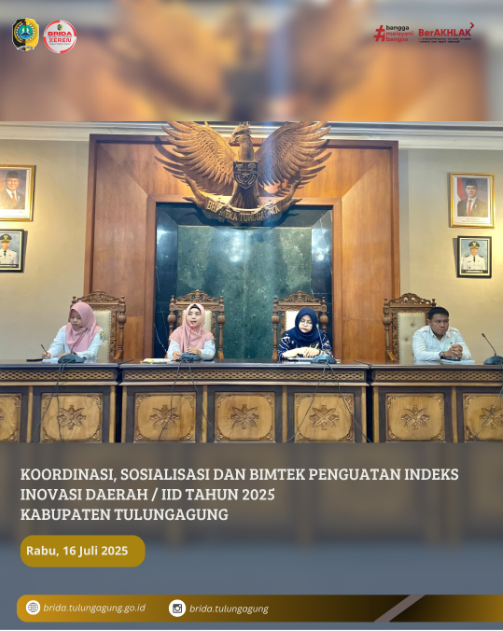 Kordinasi (Rakor) Sosialisasi dan Bimtek Penguatan Indeks Inovasi Daerah Tahun 2025 Kabupaten Tulungagung