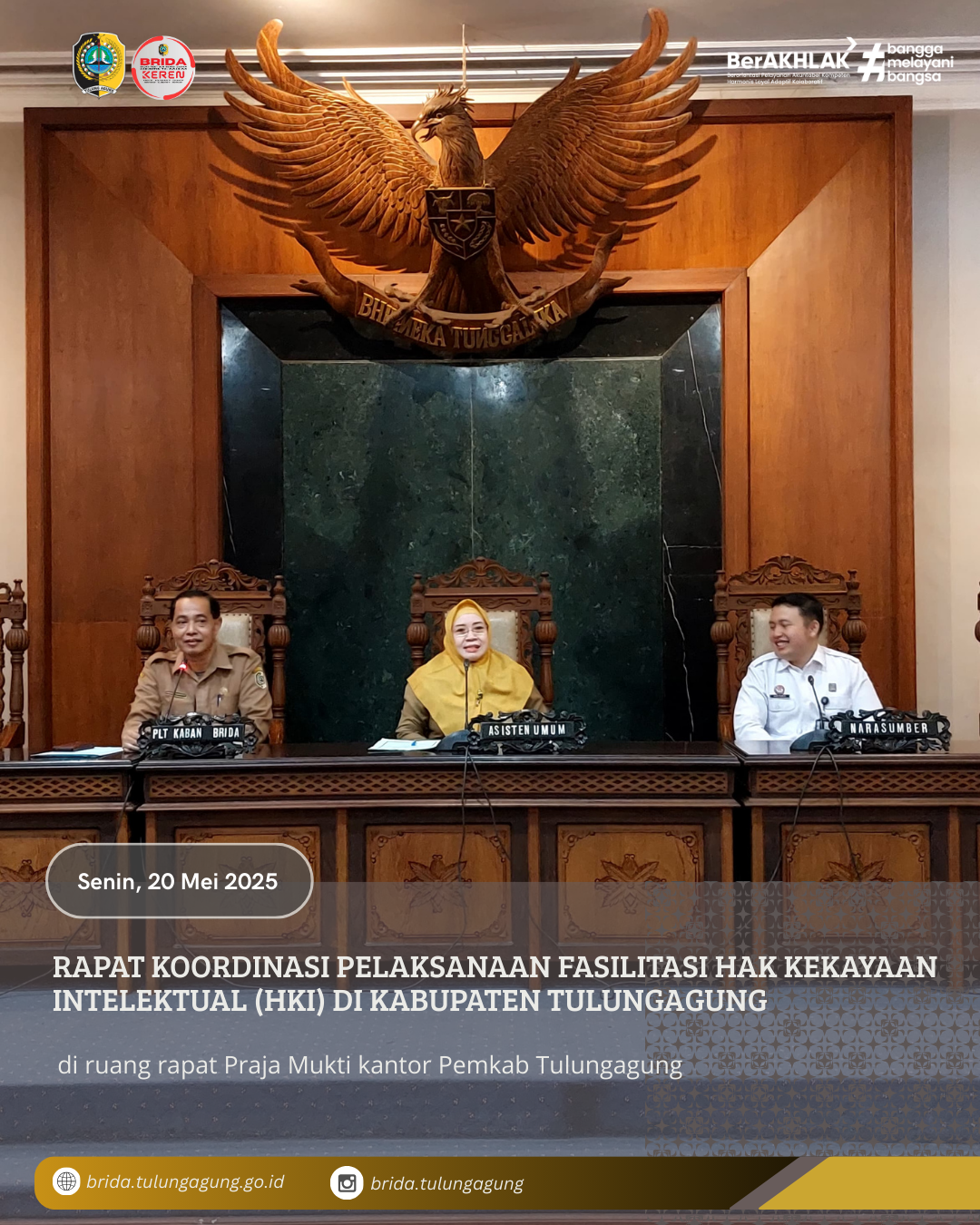 Rapat Koordinasi Pelaksanaan Fasilitasi Hak Kekayaan Intelektual (HKI) di Kabupaten Tulungagung